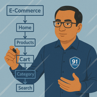 Ecommerce website development with 91solutions